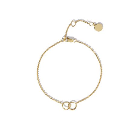 Gold-tone interlocking circles bracelet