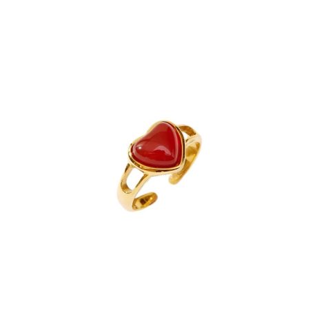 Heart-shaped luxury ring