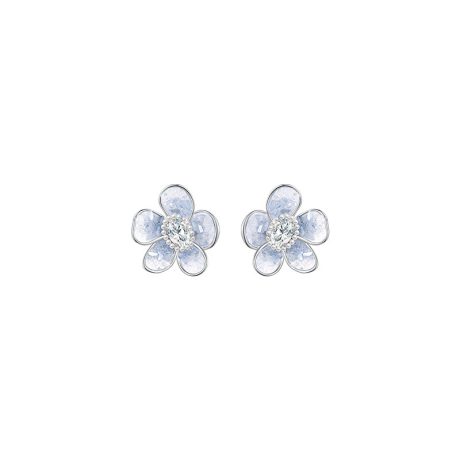 Blue flower earrings