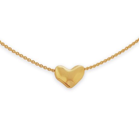 Flowing heart-shaped necklace for women niche design high-end lava love clavicle necklace
