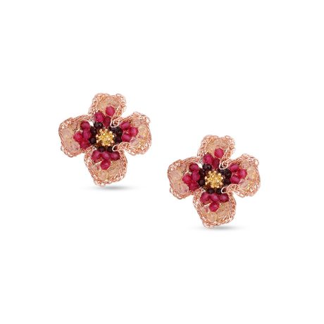 Camellia earrings