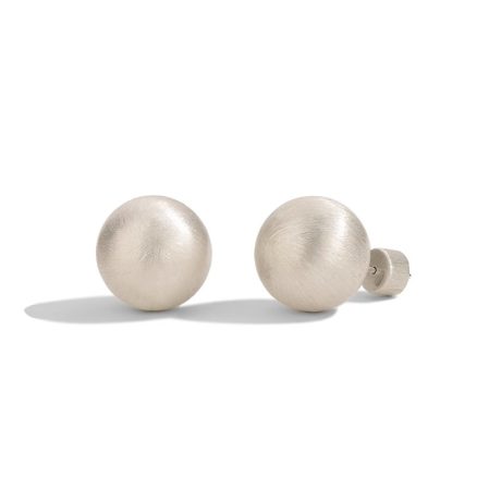 Brushed ball earrings