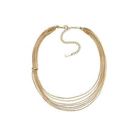 18k gold double chain tassel multi-layer necklace female light luxury niche clavicle chain French high-end design necklace