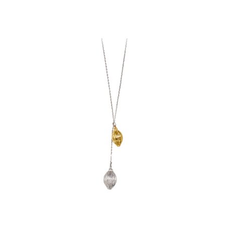Plant series gold and silver color seed adjustable necklace female light luxury high-end design long sweater chain