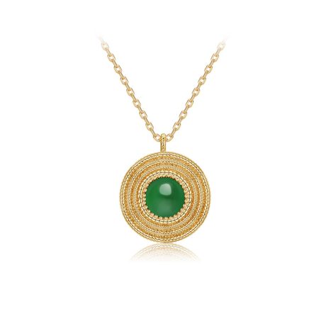 Retro circle straw hat necklace for women light luxury high-end design sense fashion temperament versatile clavicle necklace