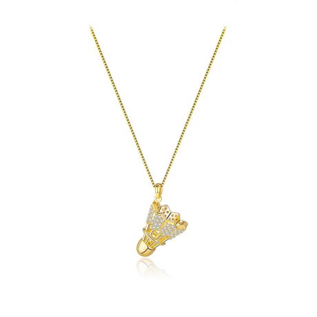 Fashionable badminton necklace for women, light luxury, niche design, high-end, simple and versatile clavicle necklace