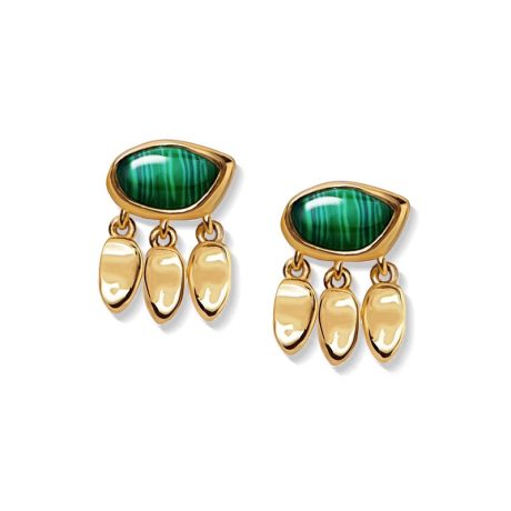Small gold leaf earrings