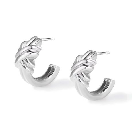 Wrap C-shaped earrings