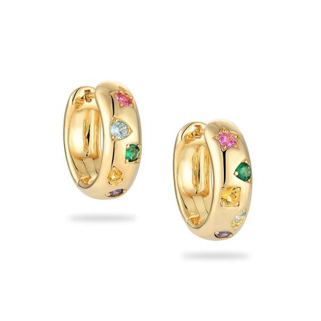 Colored zirconium earrings