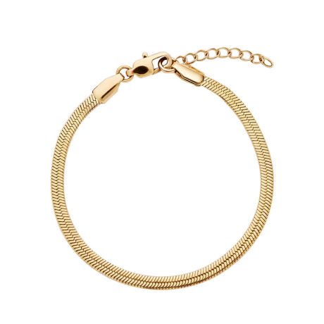 Flat snake bone chain bracelet