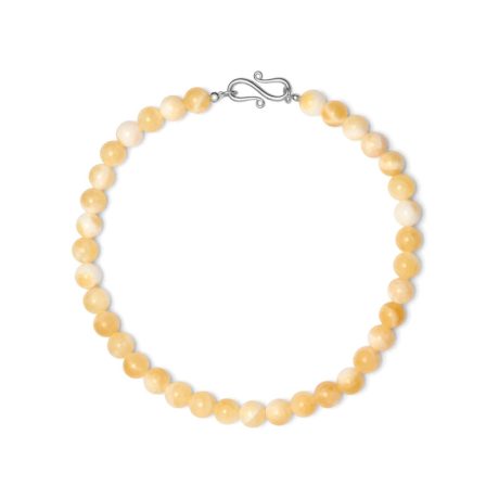 Natural Beige Topaz Beaded Bracelet