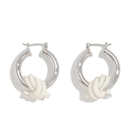 Knot hoop earrings