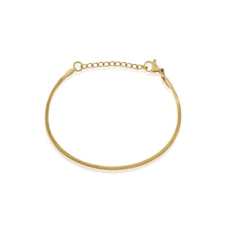 Flat snake bone chain bracelet