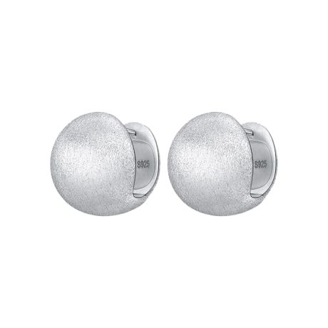 Brushed ball earrings