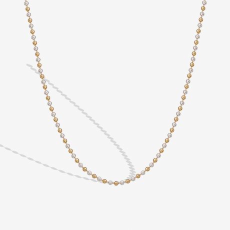 Contrasting beanie necklace